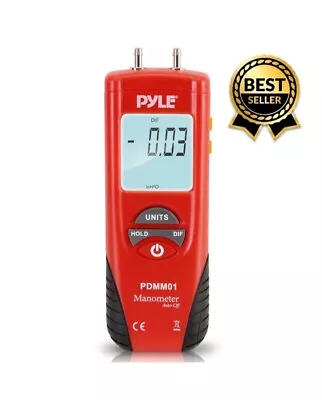 Pyle PDMM01 Digital Manometer 11 Unit Measurement 9V Battery Carrying Case.105  • $50