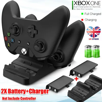 £10.99 • Buy For Xbox One S/X/Elite Controller Dual Charger Dock Station + 2x Battery Pack UK