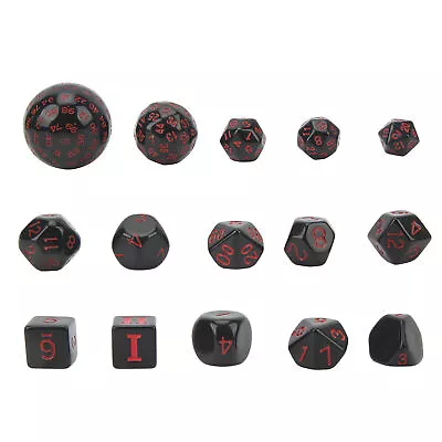 AU 15Pcs Polyhedral Dice Set Acrylic D3 To D100 Table Gaming Dices For Role Pl • $22.35