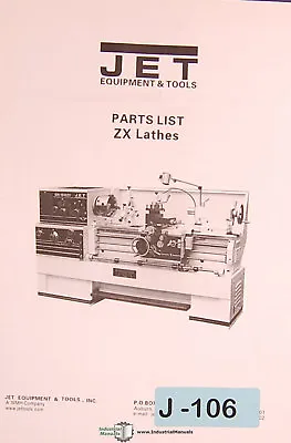 $55 • Buy Jet ZX Lathe Parts And Wiring Manual Year (2002)