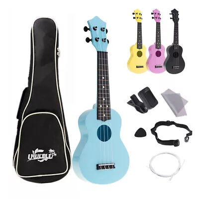 21  Soprano Acoustic Ukulele 4 Strings Hawaii Guitar Music Instrument Kids Gift • $33.99