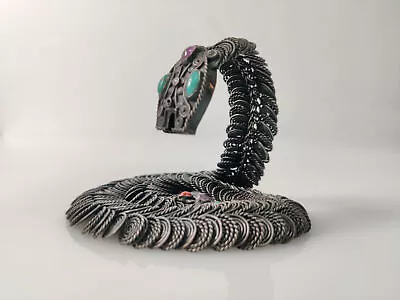 Spectacular Matilde Poulat Silver Snake Necklace Mexico 1960s • $874.64