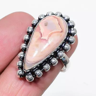 Rhodochrosite Gemstone 925 Sterling Silver Gift Jewelry Ring Size 6.5 K470 • $6.99