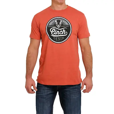 Cinch® Men's Heather Orange Graphic T-Shirt MTT1690544 • $19.97