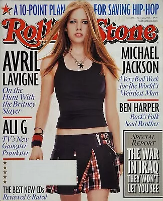 AVRIL LAVIGNE March 20 2003 ROLLING STONE Magazine MICHAEL JACKSON / BEN HARPER • $15