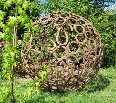 Large Horseshoe Garden Feature Sphere Hand Crafted Sculpture 1.1 M FREE DELIVERY • £575