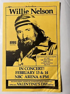 $50 • Buy 🔴 WILLIE NELSON 1983 Original Vintage Hawaii Concert Handbill RARE‼️