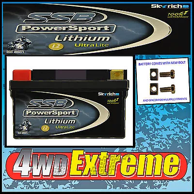 450cca Ssb Lfp14h-bs Ultralite Lithium Ytz10-s Ytx9-bs Ytx14bs Honda Yamaha • $189