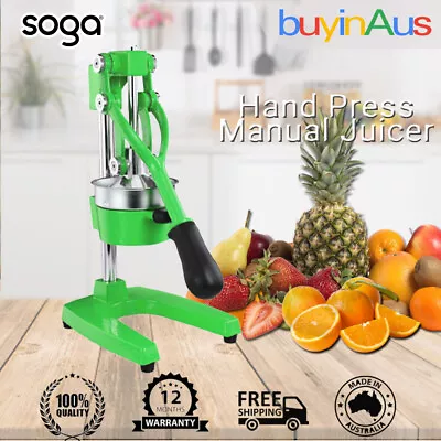 SOGA Commercial Hand Press Juice Extractor Manual Juicer Squeezer Green • $99.90