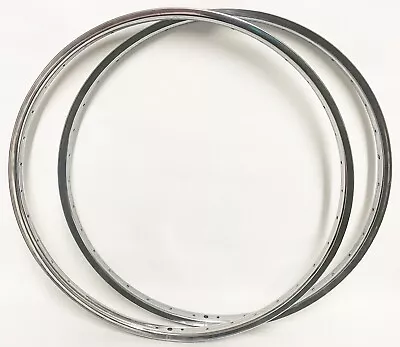 Vintage Schwinn 24 X 1-3/8 / 1-1/4 S-6 Chrome Steel Rims (2) 1 Pr. - Used • $75.95