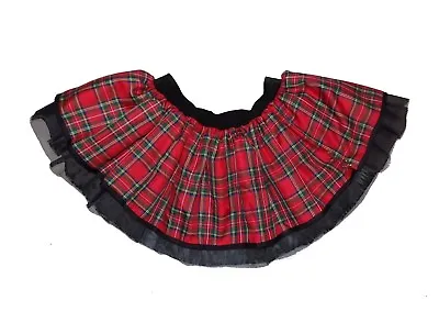 Red Tartan TUTU Skirt 80S Fancy Dress Hen Party Fun Run 80's COSTUME FESTIVAL • £10.91