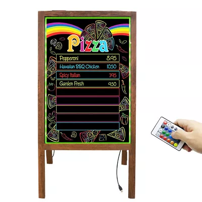 XL Extra Large A Frame Chalkboard Double Sided Sidewalk Sign LED Flashing Board • $55.95