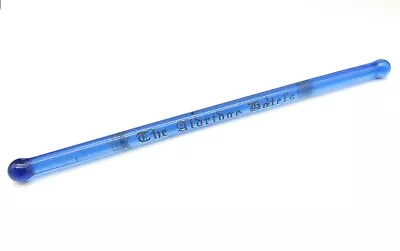 Aldridge Hotels McAlester Ada Oklahoma Blue Glass Swizzle Stick - Vintage • $19.99