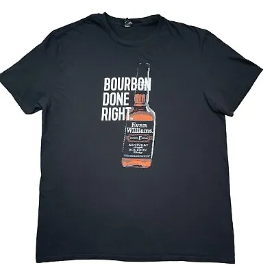 Evan Williams Bourbon Whiskey Kentucky Bottle Logo Graphic Men’s T-shirt Size XL • $13.95