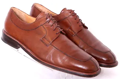 Mezlan Fiore Brown Leather Lace-Up Split Toe Apron Oxford Shoes Men's 14 M • $50.98