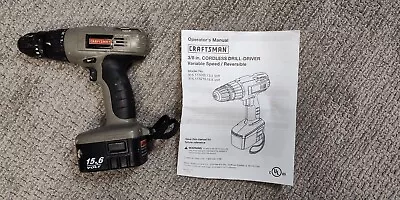 Craftsman 15.6 Volt 3/8  Cordless Drill Driver With Battery Pack - No Charger • $19.99