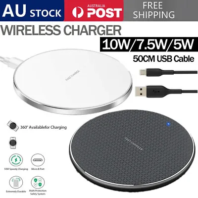 $7.99 • Buy Qi Wireless Charger Charging Pad For IPhone 13 12 11 Pro Max Samsung S21 S20