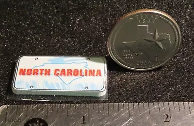 North Carolina License Plate Paper On Foam Wall Automobile Decor 1:12 Miniature • $0.99