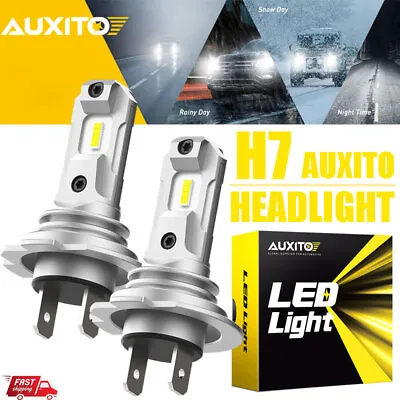 2x H7 Super Bright LED Headlight Bulbs Conversion Kit High Low Beam 6500K White • $33.35