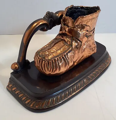 Vintage Bronze Bookend Baby Shoe Booty Mason Masterpiece  • $11