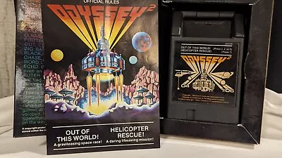 Out Of This World/Helicopter Rescue (Odyssey2/Videopac 1979) COMPLETE -UNTESTED • $7