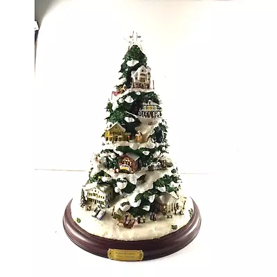 Norman Rockwell Village Christmas 15  Illuminated Tree Bradford Exchange • $70.40