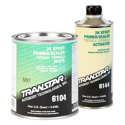 Transtar 6104 2K Epoxy White Primer Sealer/Groundcoat Kit W/ Activator (Quart) • $94.32