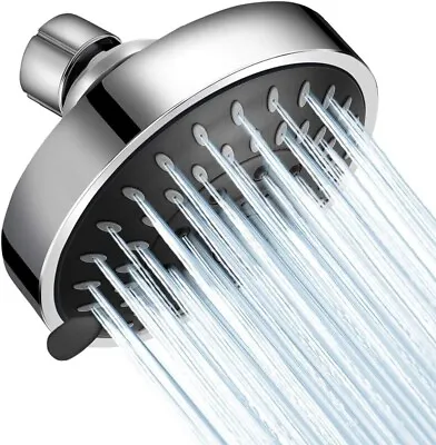 HOPOPRO High Pressure Shower Head 5 Settings Fixed Showerhead 4 Inch High F... • $14.89