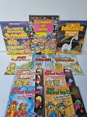 MICHAEL SALMON Bulk Lot 10 Books - Who's Behind The Door? Dinosaurs Vintage 90s • $49.50