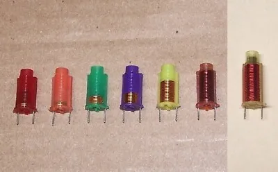 =ASSORTMENT= 7 Pcs JW MILLER Variable RF Coil Inductor Vintage PC Mnt Radio Part • $21