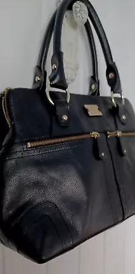 £59 • Buy Modalu Pippa Black Handbag Leather  Grab Bag Designer Modalu Brogue Stitching. 