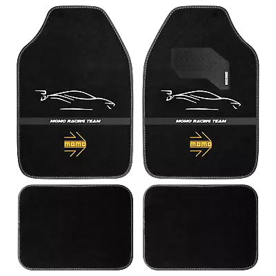 MOMO Racing Floor Mats Black/White (Set Of 4) • $55.42