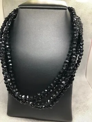 Jet Bead Necklace - Long Strand Approximate 80  Long (40  Doubled) • $35.99