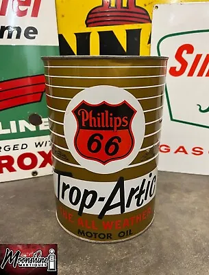 1950’s PHILLIPS 66 Trop Artic Motor Oil Can 5 Qt. - Gas & Oil • $200