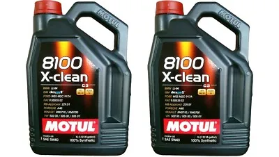 Motul 8100 X-CLEAN 5W40 100% Synthetic Performance Engine Oil 5 Liter 102051 X2 • $78.95