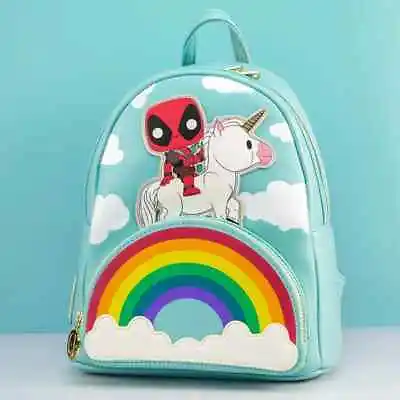 RARE Loungefly X Marvel Deadpool 30th Anniversary Unicorn Rainbow Mini Backpack • £85