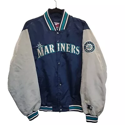 Vintage Starter Diamond Collection Seattle Mariners Satin Jacket Sz XL Baseball • $99.99