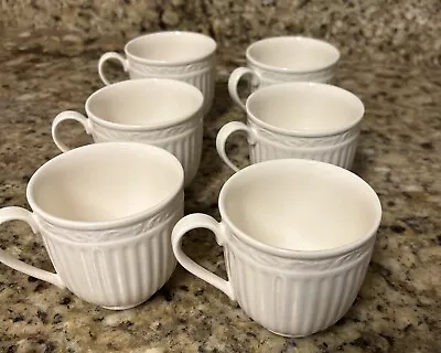 Set Of 6 Mikasa Italian Countryside Coffee Mugs Cups 3-3/4  Tall DD900 Ivory • $29.99