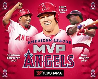 Mike Trout / Vladimir Guerrero / Don Baylor  Angels MVP Blanket  4/24/15 SGA NIB • $20