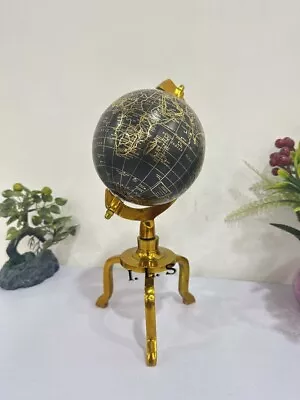 Vintage Handmade Aluminum Sphere World Globe 11 Inch Office Decor & Gifts • $86.02