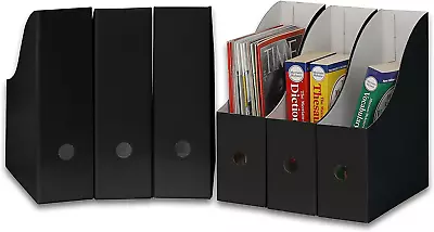 Black Magazine File Holder Organizer Box (Pack Of 6) • $24.58