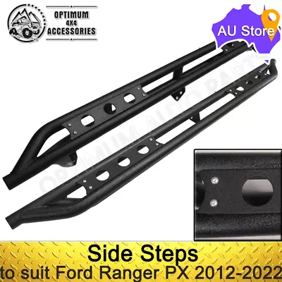 To Suit Ford Ranger PX 2012-2022 With Steel Side Steps With Heavy Duty Armor • $439