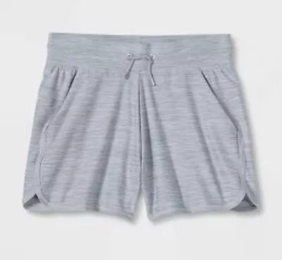 All In Motion Girls' Shorts L Large 10-12 Soft Gym Heathered Grey Shorts New • $11.88