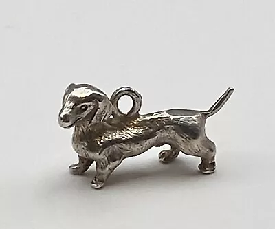 Vintage Sterling Silver Dachshund Dog Charm • $12