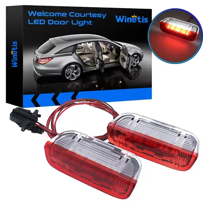 2x White Red Welcome Courtesy LED Light Door For VW GOLF JETTA GTI MK5 MK6 MK7 • $16.04