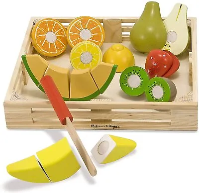 Melissa & Doug Cutting Fruit Set - Wooden Play Food Kitchen Accessory- 4021 NEW • $21.99