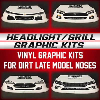 Race Car Headlight Grill Vinyl Decal Graphic Kits • $32.99