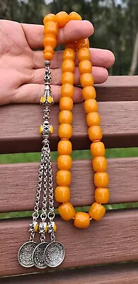 Amber Bakelite Rosary Prayer Worry Beads Tasbih Tasbeeh تسبيح Masbaha مسبحة • $88.07