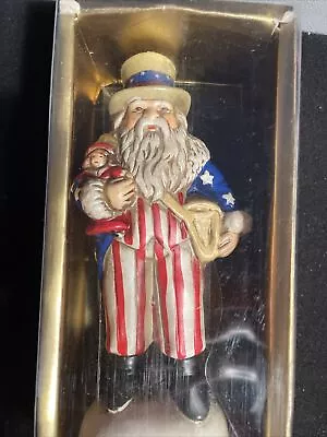 Memories Of Santa 1912 Ornament USA Patriotic Uncle Sam Santa Red White Blue 5” • $17.99