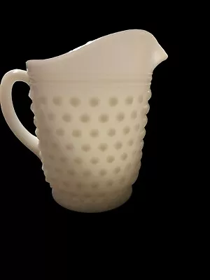 Vintage Hobnail White  Milk Glass Pitcher • $10